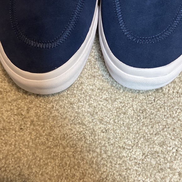 NEW IN BOX Ralph Lauren Polo Sport Skate Sneakers 15D Blue Suede - Picture 2 of 8